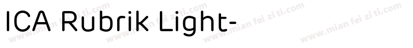 ICA Rubrik Light字体转换